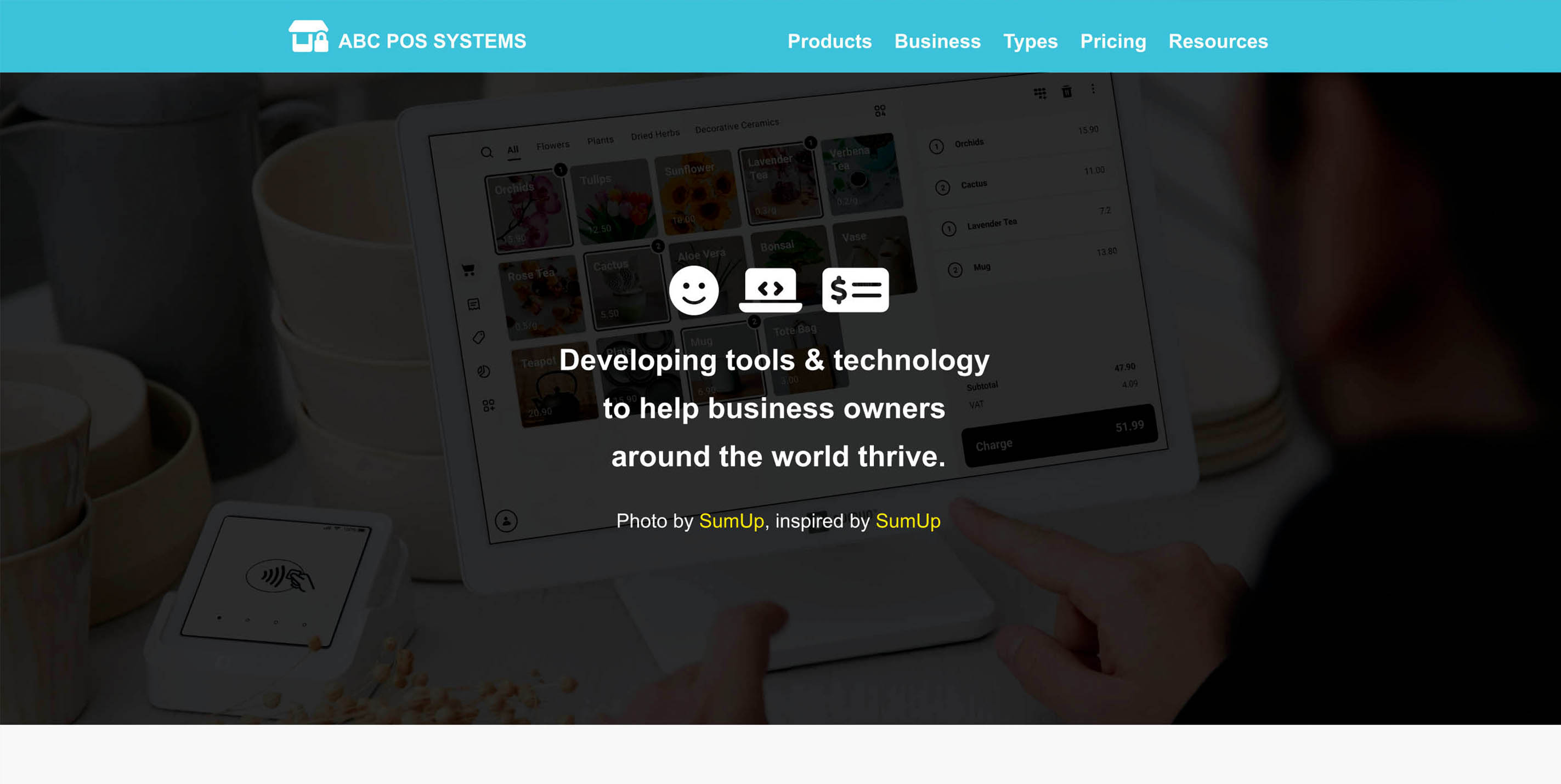 Side-project - POS system landingPage Design